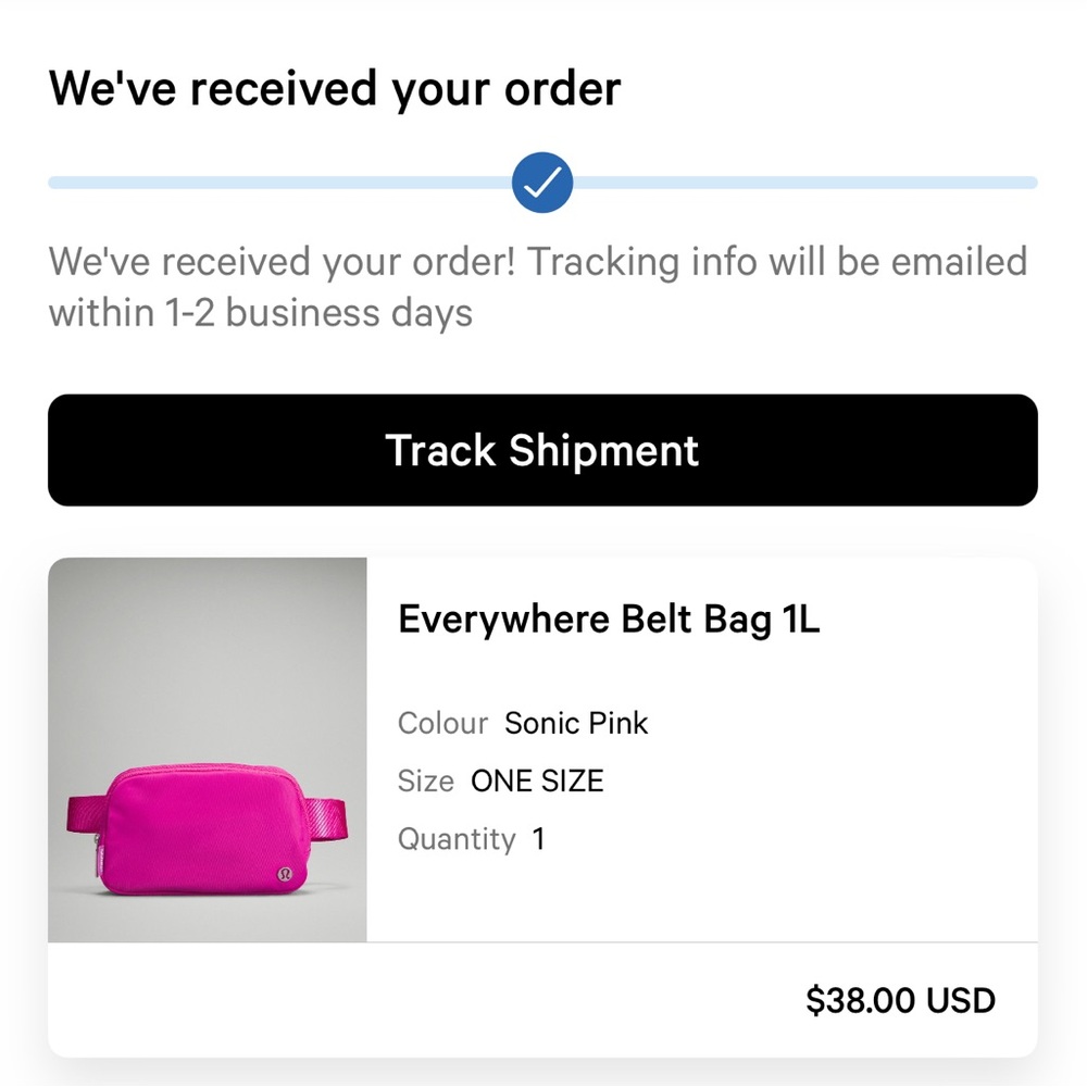 Lululemon Everywhere Belt Bag 1L Sonic Pink